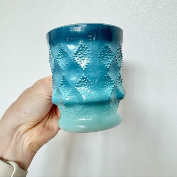 Like New Fire King Coffee Mug Cup Kimberly Blue Diamond Anchor Hocking - Picture 2 of 6